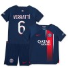 Conjunto (Camiseta+Pantalón Corto) Paris Saint-Germain 2023-24 Verratti 6 Primera Equipación - Niño